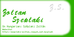 zoltan szeplaki business card